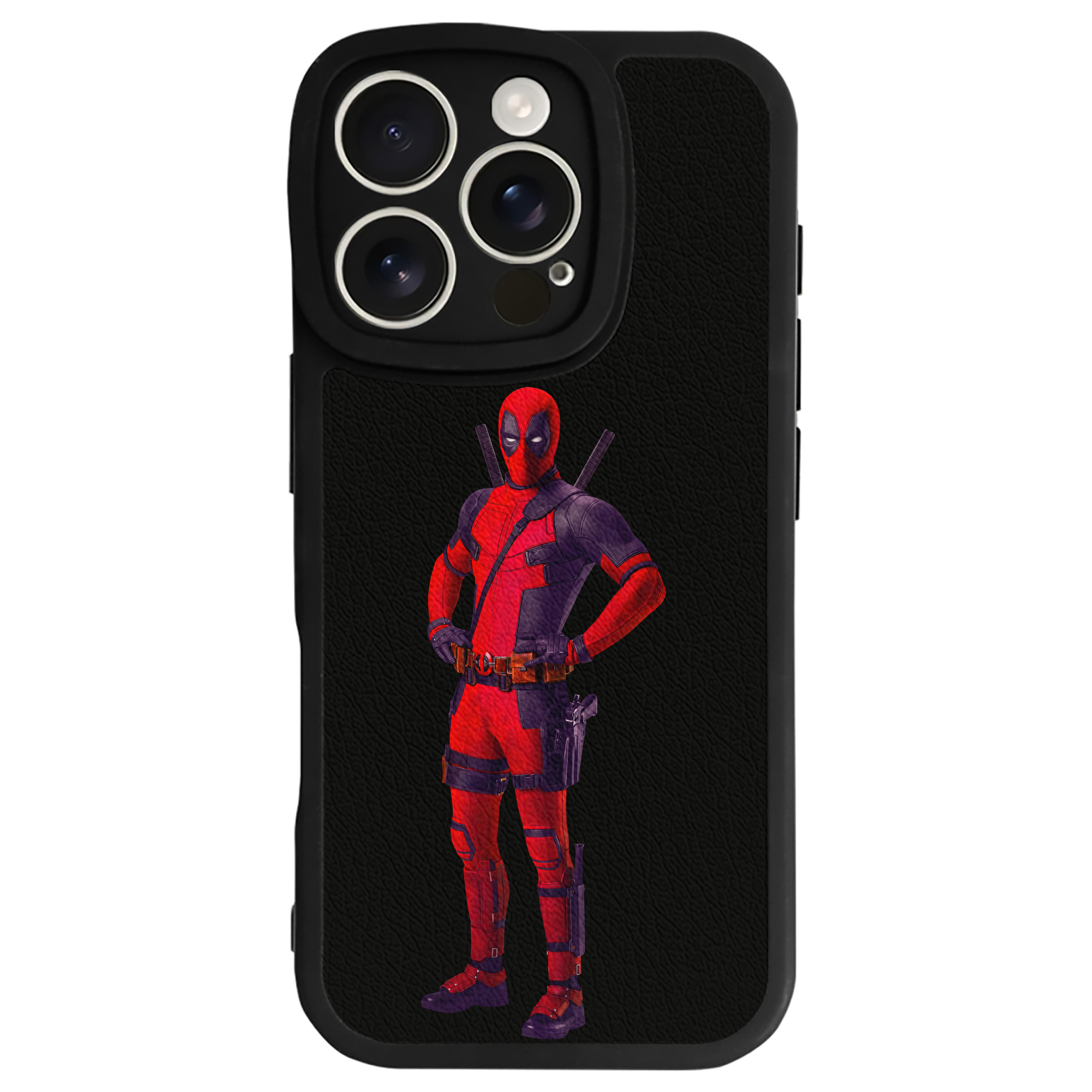 （画像用） Deadpool デッドプール 【iPhone 16シリーズ対応】シリコンスマホケース（レザー調） 材質：シリコン